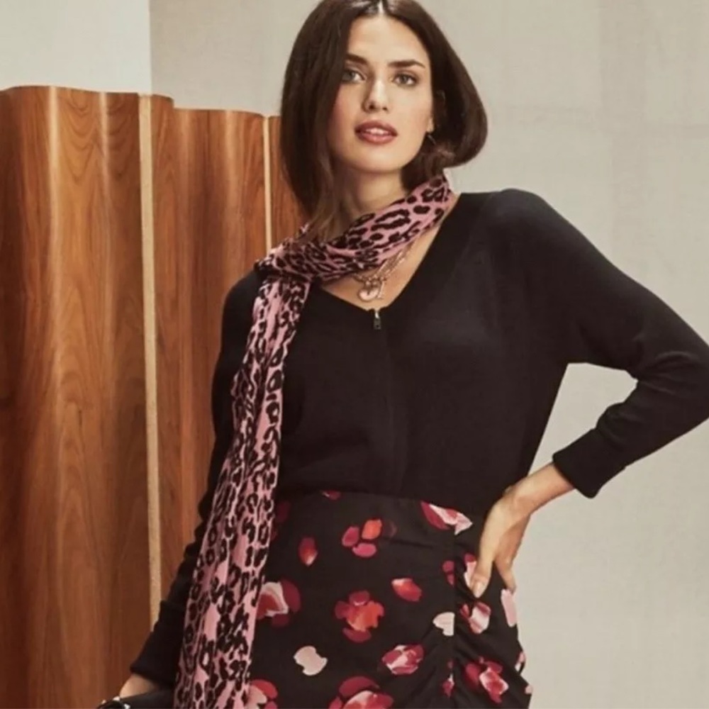 CAbi Switchback Zip Cardigan Knit Sweater | #5453